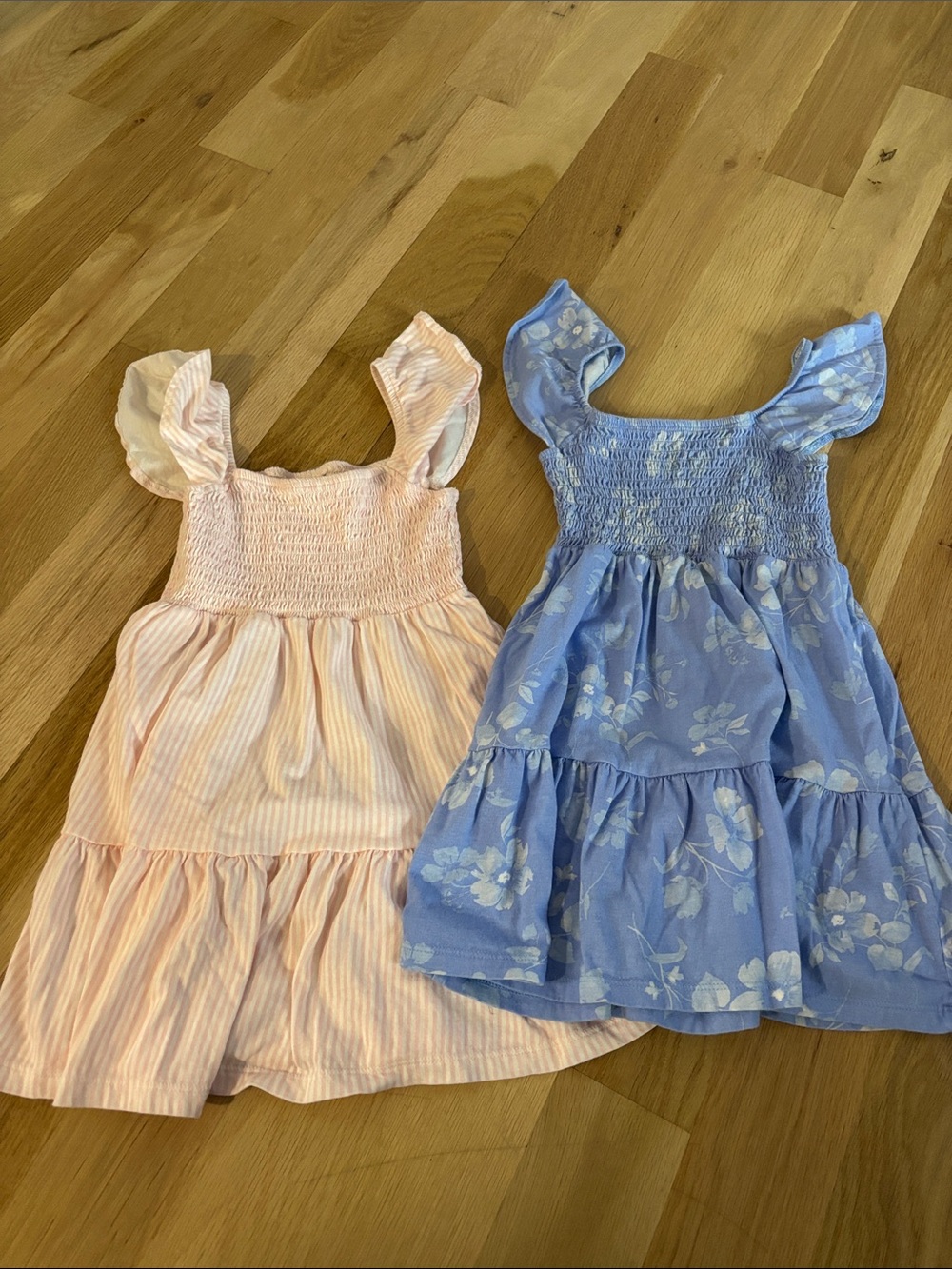 Two Girls' Pink Ruffle Sundress - Lightweight Summer Dress size 5